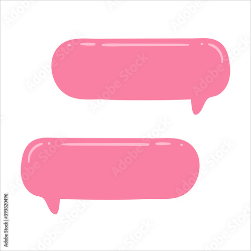 Speech Bubble for Entering Conversation Messages and Thoughts of Cartoon Characters