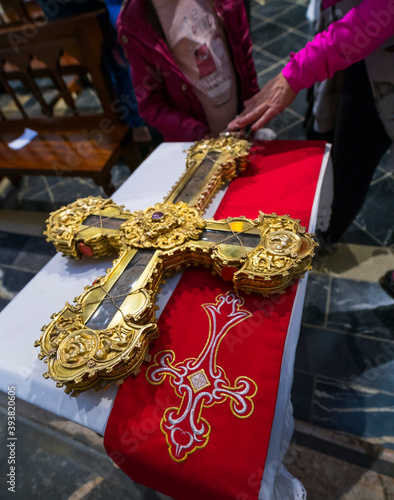 Lignum Crucis , The largest surviving piece of the True Cross., Monastery of Santo Toribio de Liébana, "The Holy Road Lebaniego", Liébana Valley, Cantabria, Spain, Europe