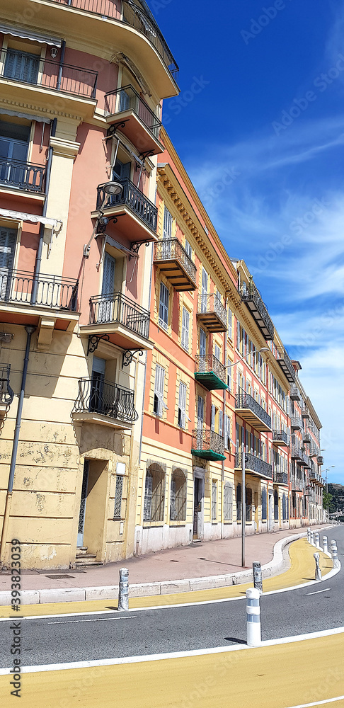 Buildings in the old center of Nice, French Riviera