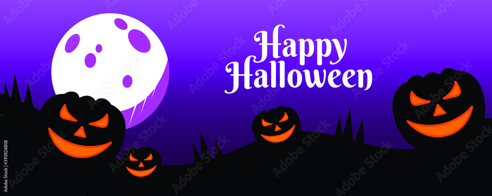Halloween background in flat design Halloween background in flat design