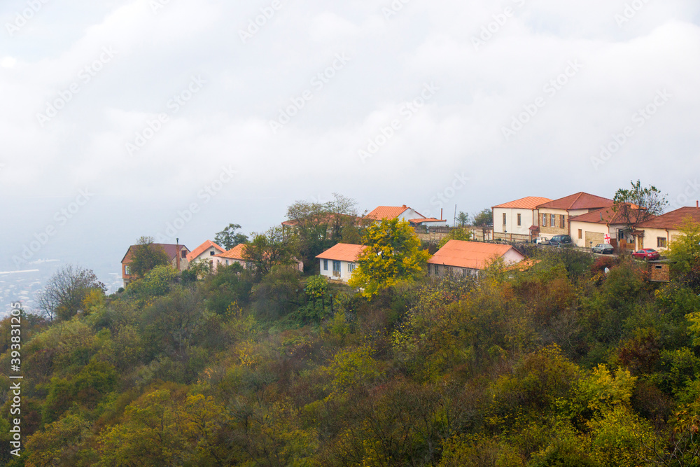 Sighnaghi village landscape and city view in Kakheti, Georgia
