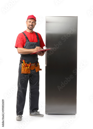 Worker of repair service ne...