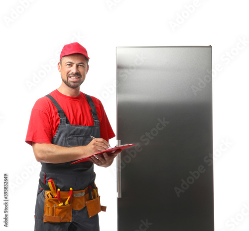 Worker of repair service ne...