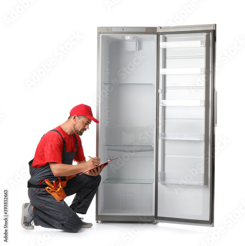 Worker of repair service ne...