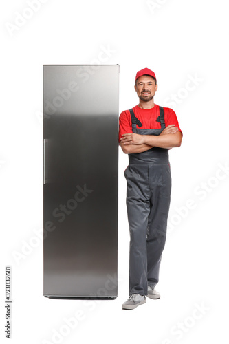 Worker of repair service ne...