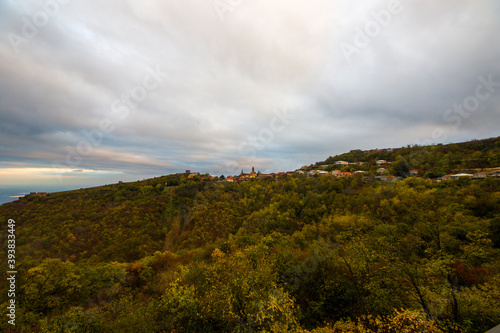 Sighnaghi village landscape and city view in Kakheti, Georgia