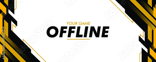 Currently offline twitch banner background vector