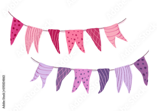 holiday banner banners, pink and purple tones
