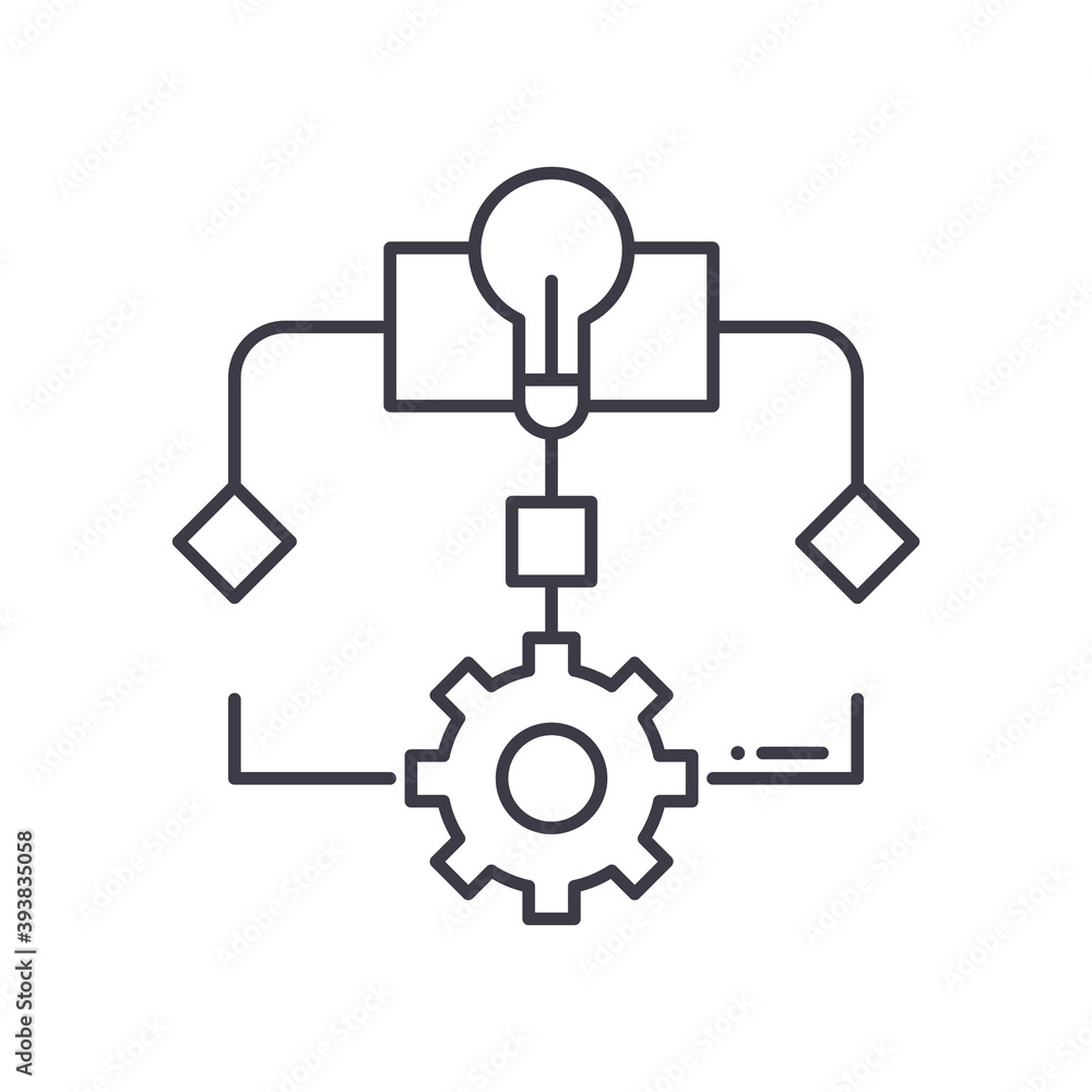 Development methods icon, linear isolated illustration, thin line vector, web design sign, outline concept symbol with editable stroke on white background. Development methods icon, linear isolated illustration, thin line vector, web design sign, outline concept symbol with editable stroke on white background.