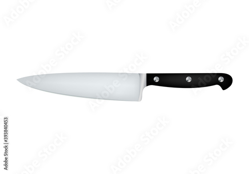 Knife isolated on white, 3d vector illustration