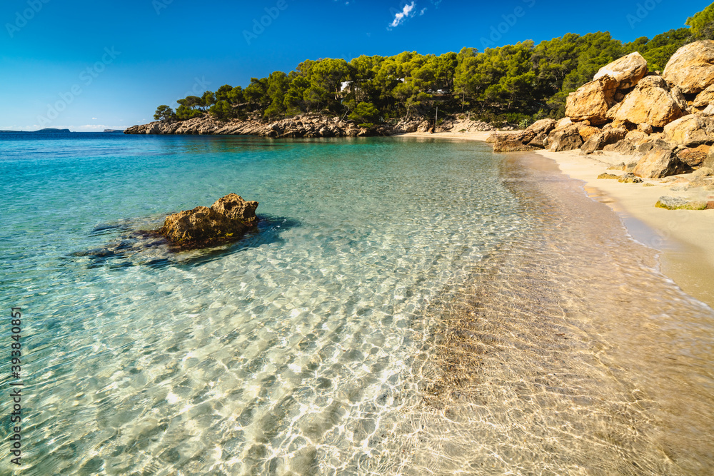 Cala Saladeta beach, Ibiza.