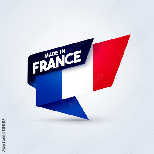 Vector Illustration Made In France Flag Pin