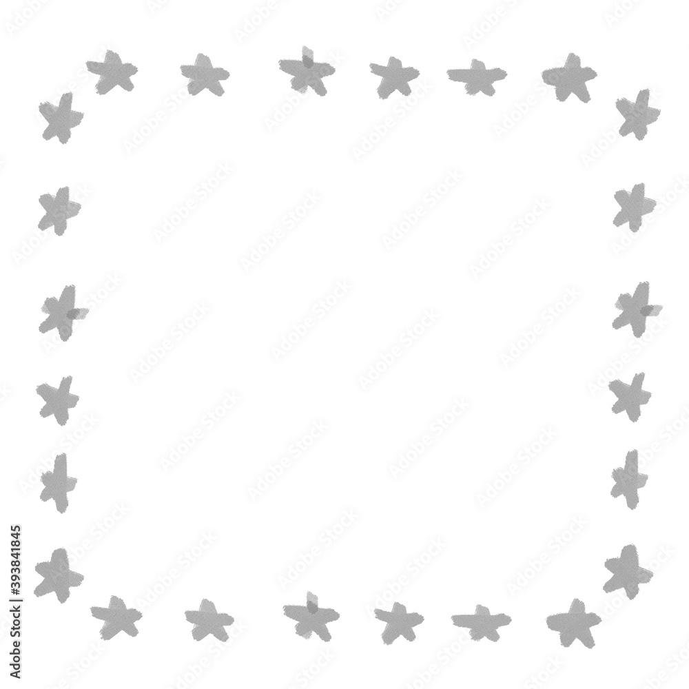 星柄のシンプルな四角いフレーム 枠 Stock Illustration Adobe Stock