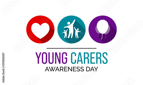 Vector illustration on the theme of Young Carers awareness day observed each year during January.