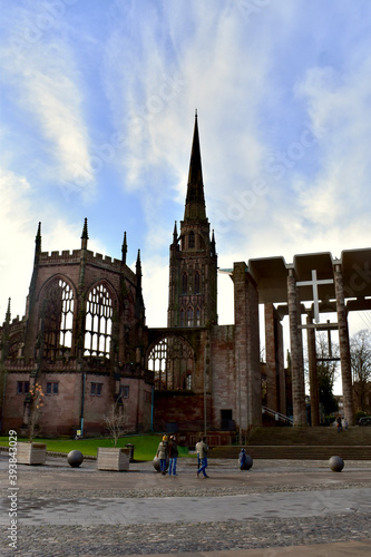 Fototapeta Naklejka Na Ścianę i Meble -  Exterior of Coventry Cathedral, England, UK