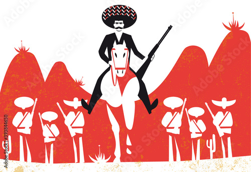 Wallpaper Mural Emiliano Zapata vector illustration