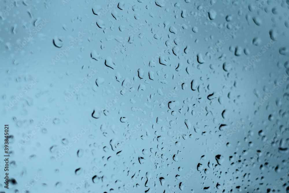 water drops on glass