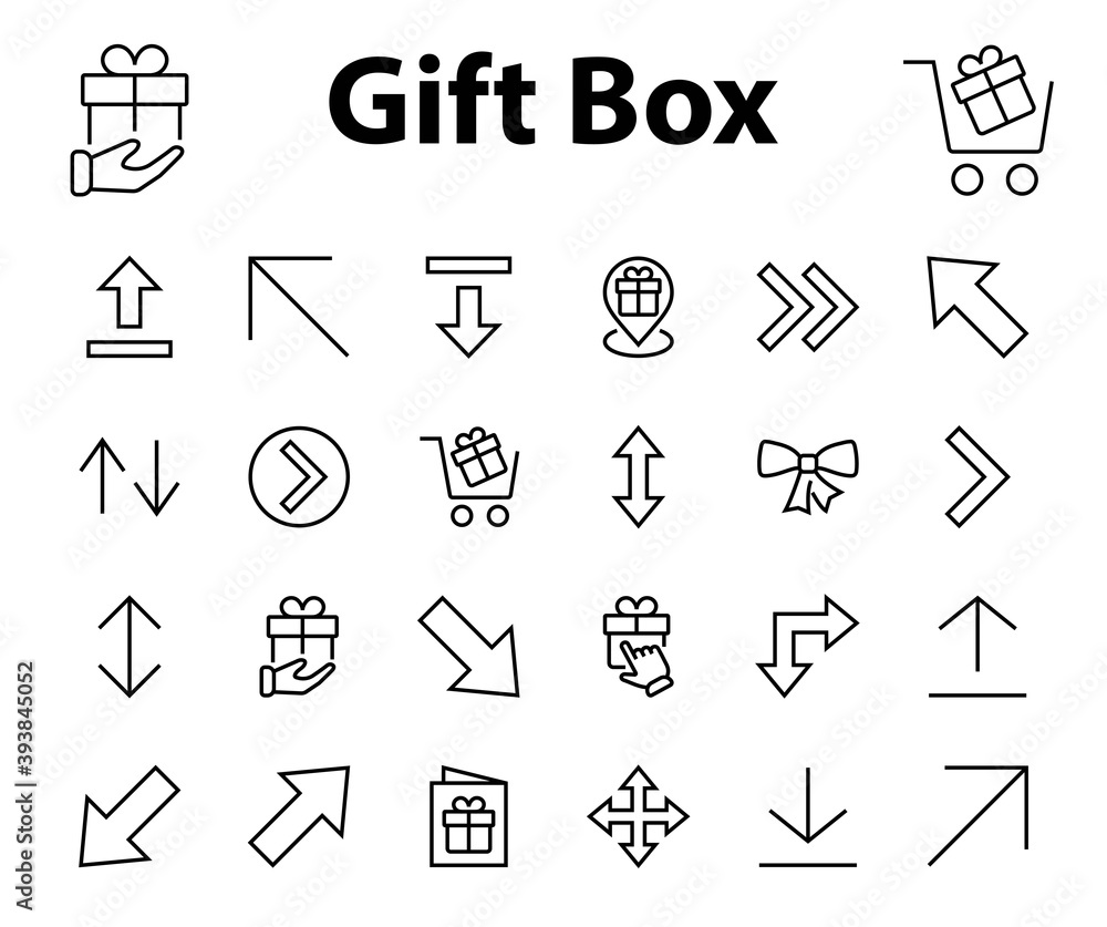 Set of line arrows, directions, arrows, contains icons such as pause, continuation, directly, to the right, Editable stroke. 480x480, On a white background, Vector illustration Set of line arrows, directions, arrows, contains icons such as pause, continuation, directly, to the right, Editable stroke. 480x480, On a white background, Vector illustration