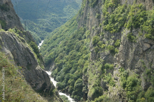 waterfall in the mountains