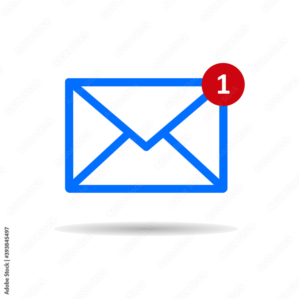 New message icon, notification. Vector email sign with a new message. Chat, social media, envelope. New message icon, notification. Vector email sign with a new message. Chat, social media, envelope.