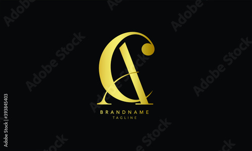 Alphabet letters Initials Monogram logo CA, AC, C and A