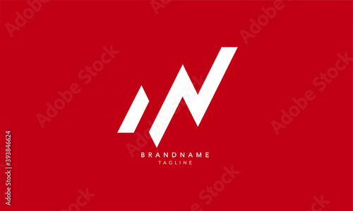 Alphabet letters Initials Monogram logo MN, NM, M and N
