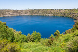 The Blue lake taken from a viewing point located in Mount Gambier South Australia on November 10th 2020