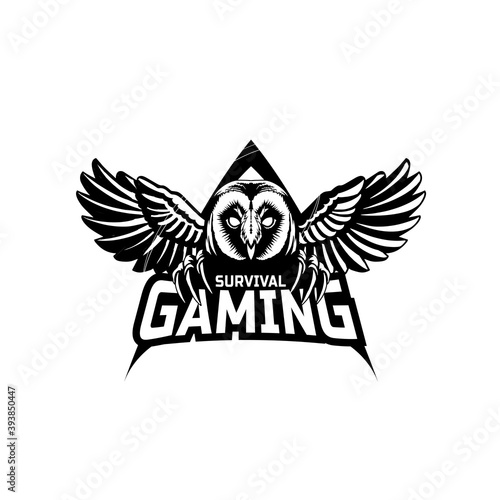 Esports Clan Gaming Logo - Team Survival - Black & White