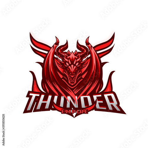 Esports Gaming Logo - Thunder Empire - Monochromatic