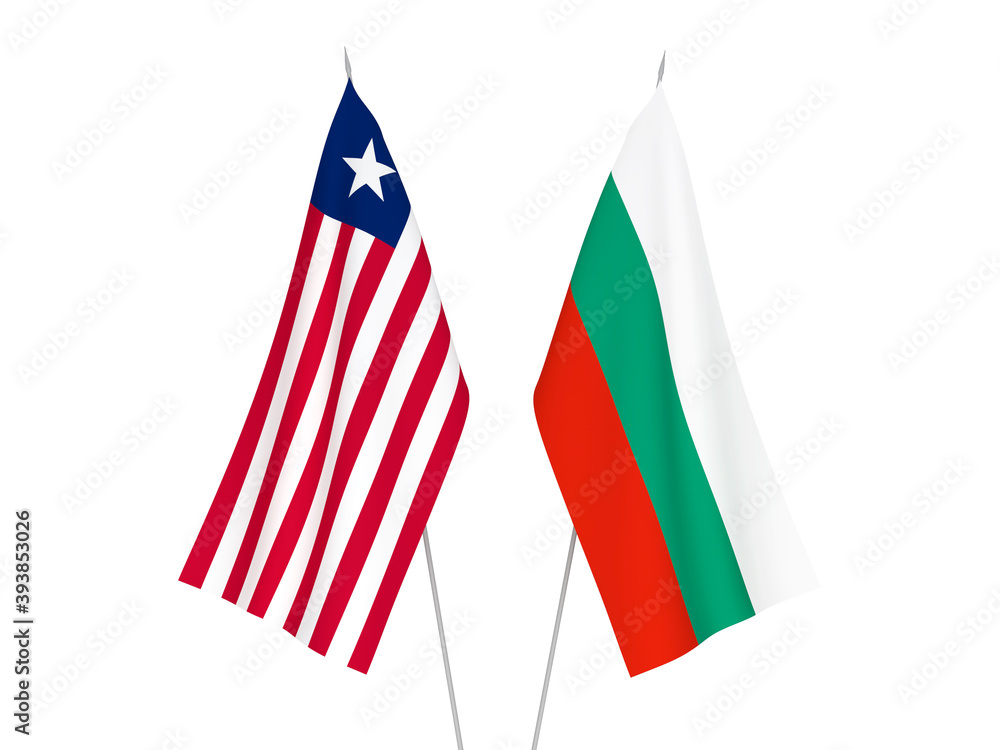 Bulgaria and Liberia flags