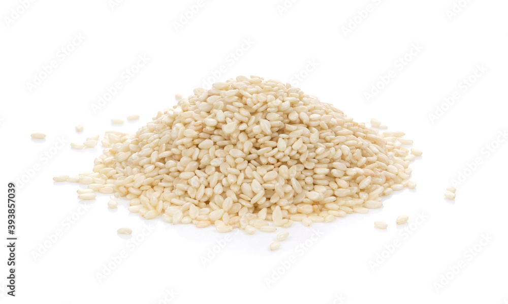 dried sesame on white background dried sesame on white background