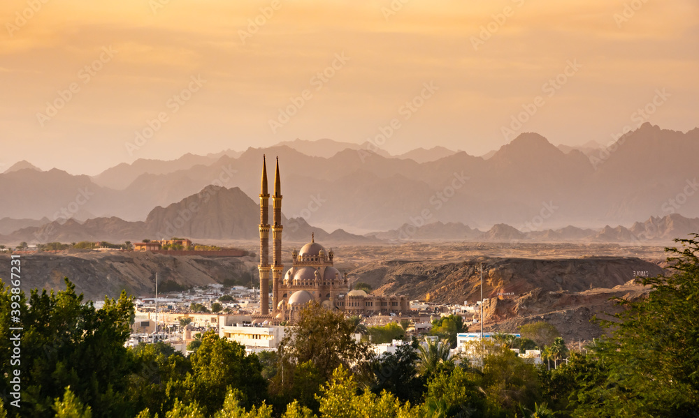 Panorama od old town , mountains of Sharm El Sheikh. Egypt.