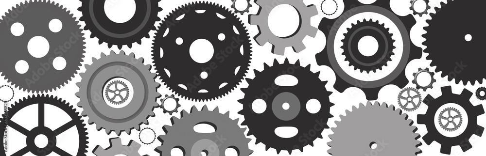 Mechanical gears on a white background. Illustration Mechanical gears on a white background. Illustration