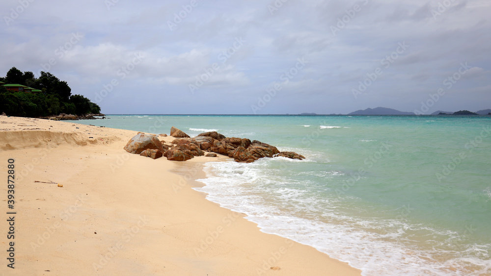 Tropical white sand beach on the island of Ko Lipe in Southern Thailand