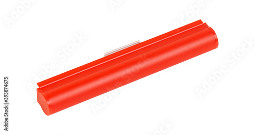 Red led decorative light bar on white background
