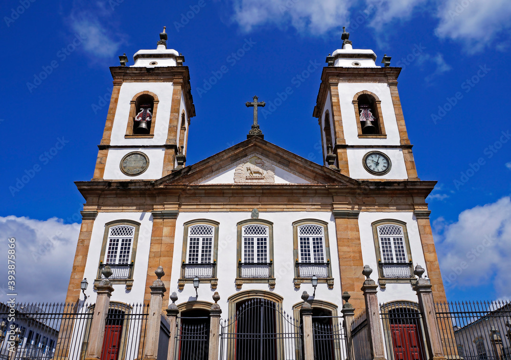 Ancient church in historic city of Sao Joao del Rei, Brazil Ancient church in historic city of Sao Joao del Rei, Brazil