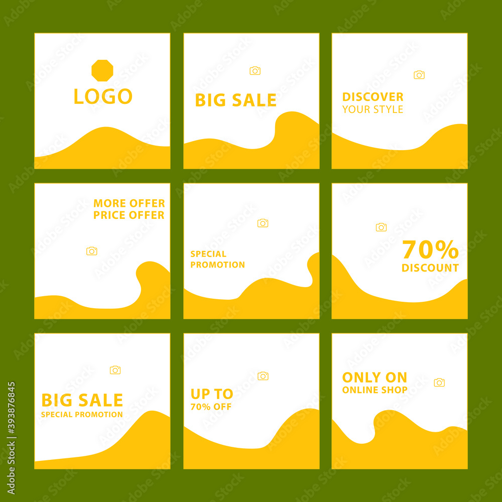 Social media template for business sale vector design