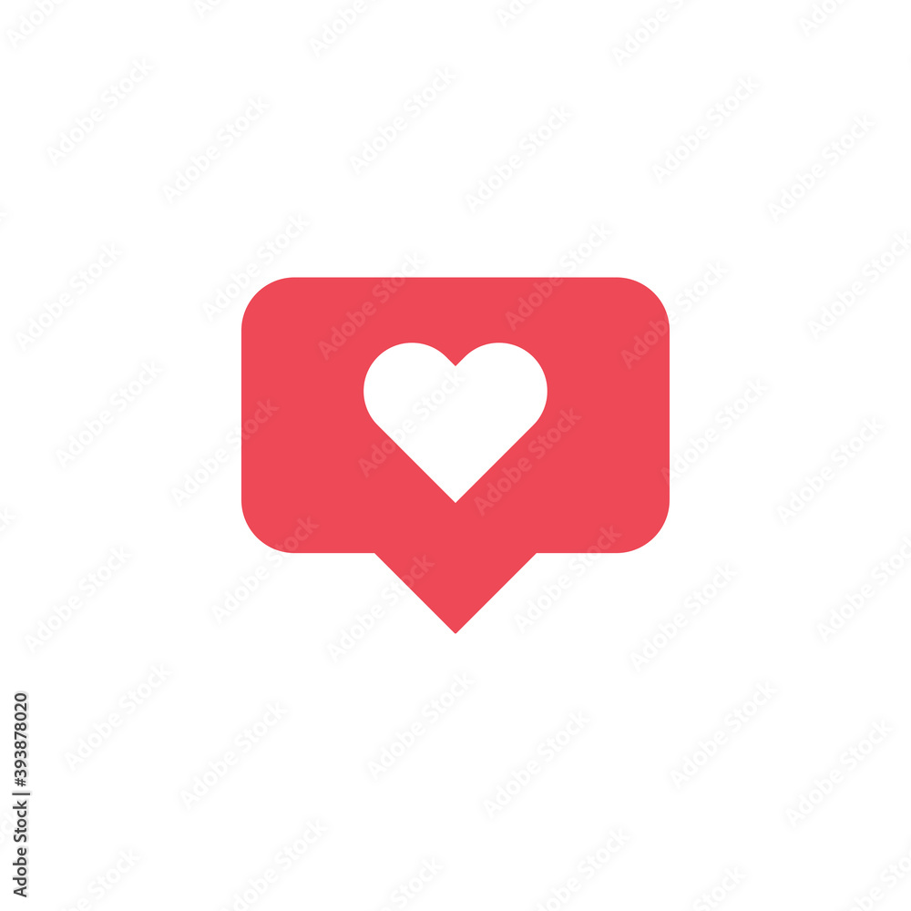 Like icon notification. Social media heart. Vector for web Like icon notification. Social media heart. Vector for web