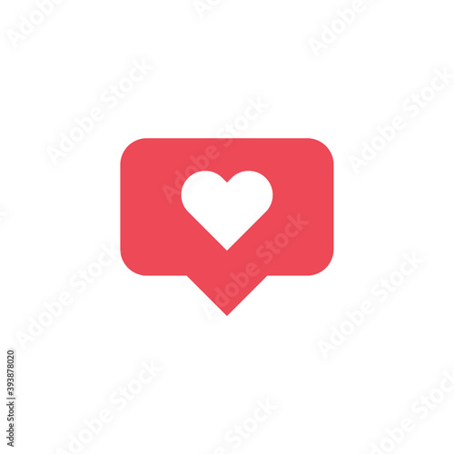 Like icon notification. Social media heart. Vector for web