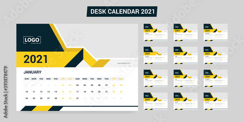 Desk Calendar design 2021 