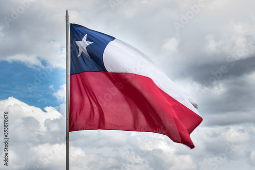 waving flag of chile