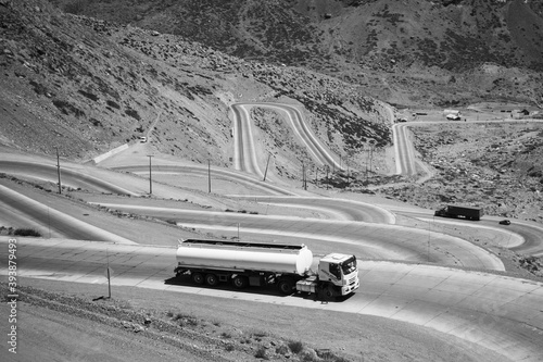 truck on the road