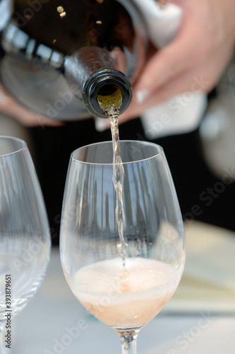 Tasting Dom Perignon champagne vintage Rose photo