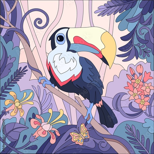 Exotic Toucan Bird Composition