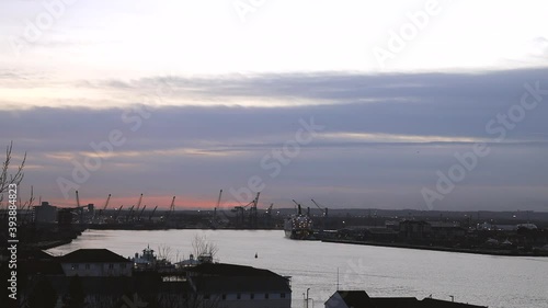 Port of Tyne South Shields at dusk photo