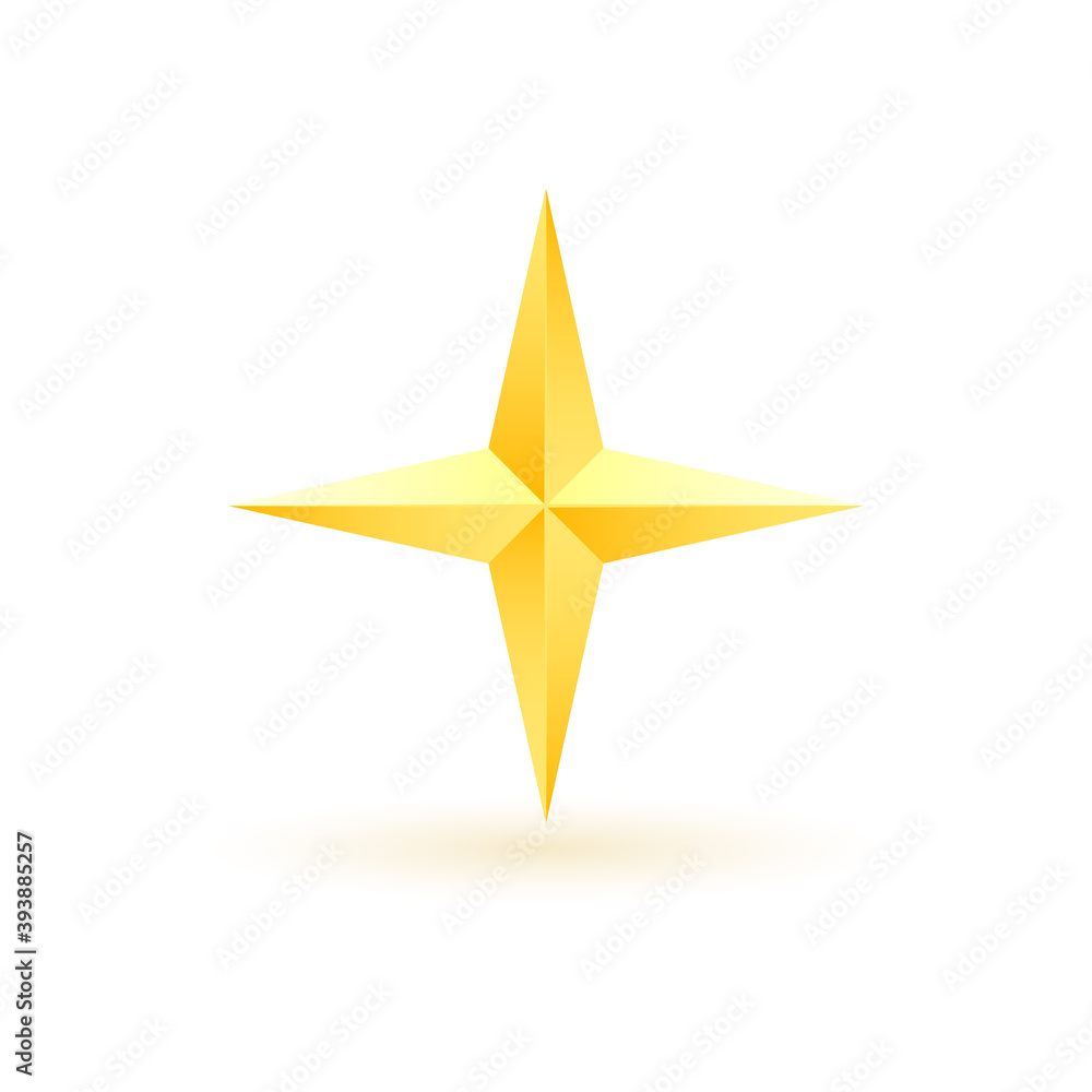 Gold realistic metallic star on a white background 5. Gold realistic metallic star on a white background 5.