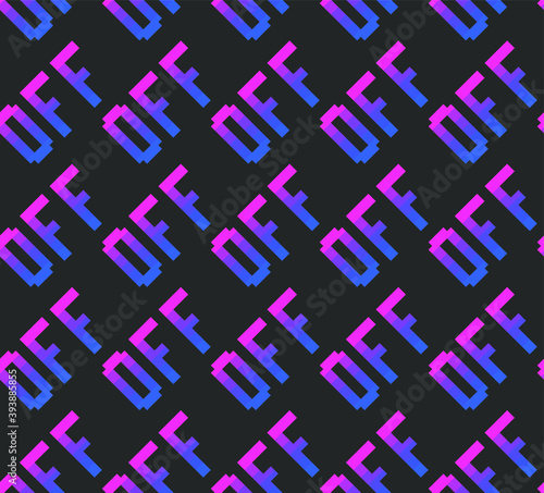 Seamless vector pixel pattern. Multicolor sign text background for fabric, textile, cover, web, wrapping etc. Collection of 10 eps design wallpapers.