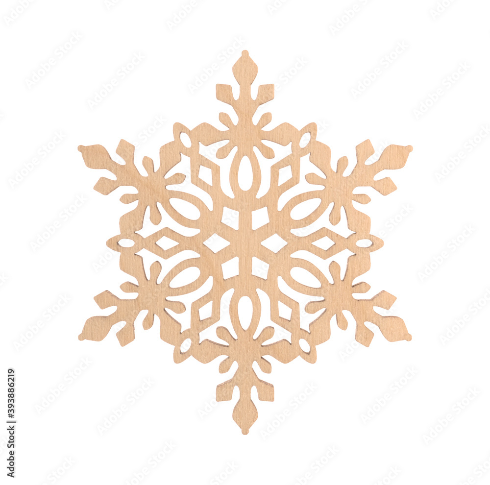 Beautiful decorative snowflake isolated on white. Christmas decoration