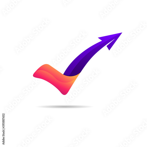 Wallpaper Mural check mark logo with arrow concept Torontodigital.ca