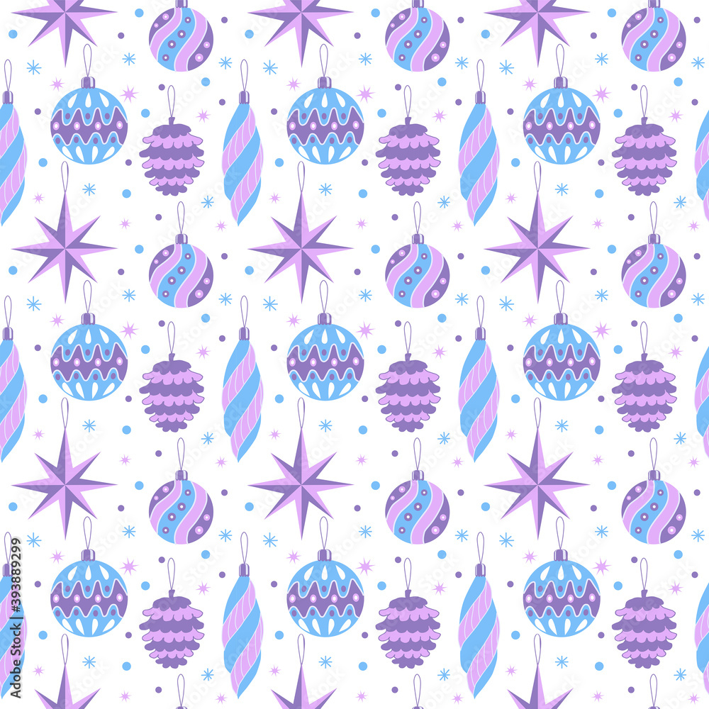 Seamless Pattern of Christmas tree Decorations Seamless Pattern of Christmas tree Decorations